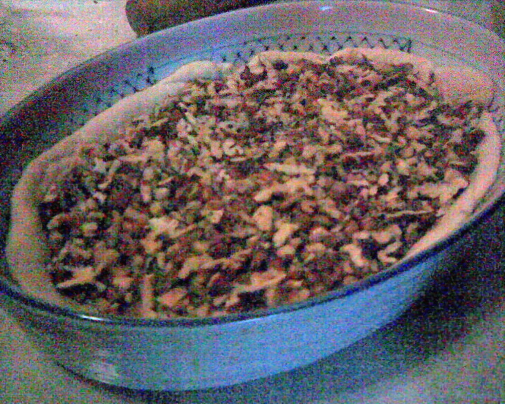 Зимний пирог с орехово-вишневой начинкой (и шепотом: и еще несладкий вкусный вредный пирог ): шаг 3