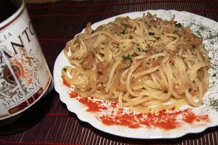 Spaghetti con tonno: шаг 10