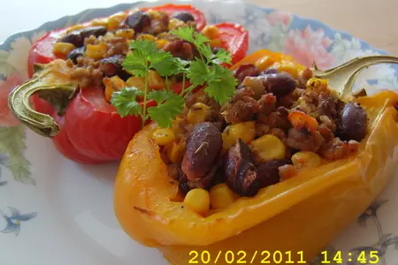 Перцы фаршированные  с а-ля соусом chili con carne: шаг 8