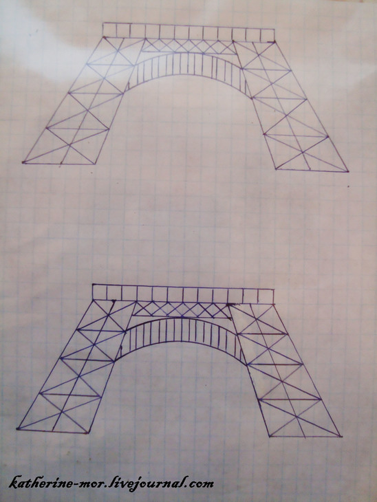 Эйфелева башня из айсинга: шаг 2