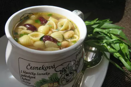 Суп с макаронами,фасолью и тархуном ( pasta e fagioli).: шаг 5