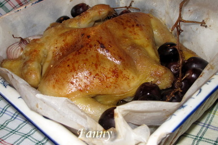 Цыпленок, запеченный с виноградом: шаг 3