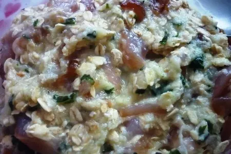 Оладушки с кабачком, куриной грудкой и соусом: шаг 3