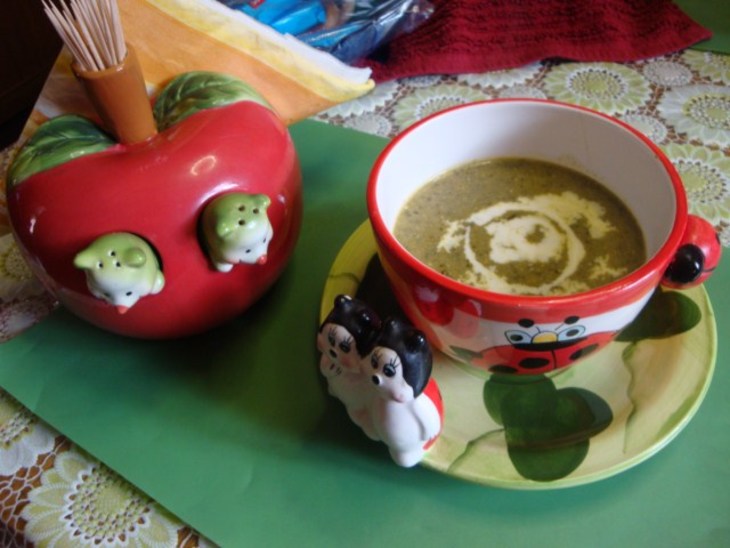 Легкий суп-пюре со шпинатом и грибами: шаг 3