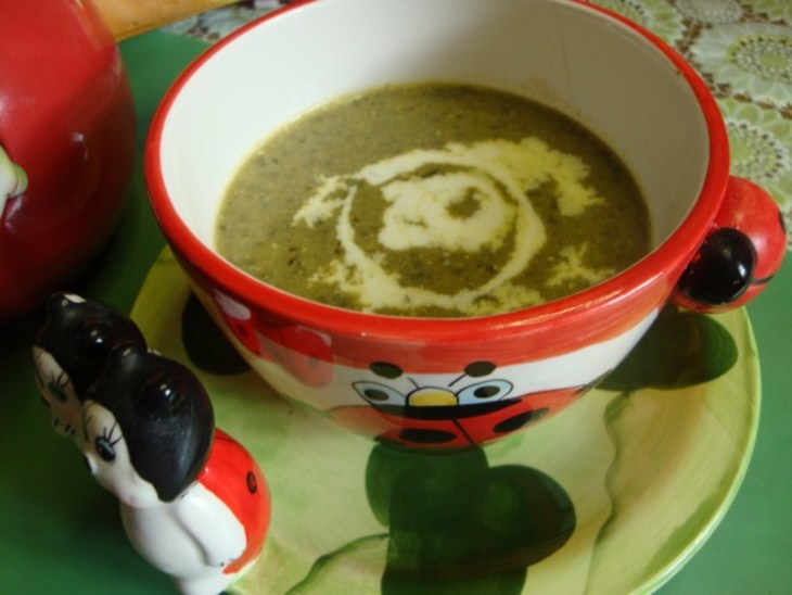 Легкий суп-пюре со шпинатом и грибами: шаг 4