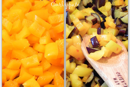 Булгур с овощами и соусом из баклажан: шаг 2