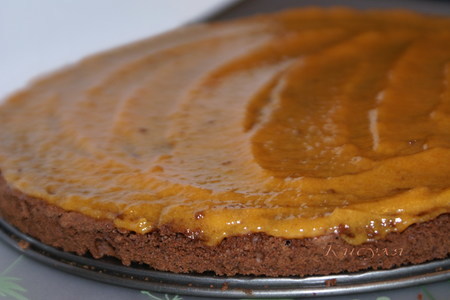 Шоколадно-кофейный торт с абрикосовым джемом: шаг 15