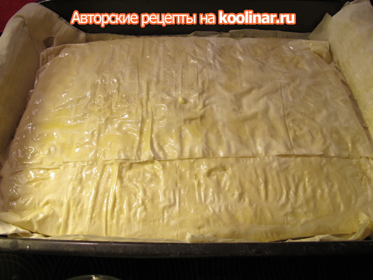 "галактобуреко"   греческий сладкий пирог: шаг 12