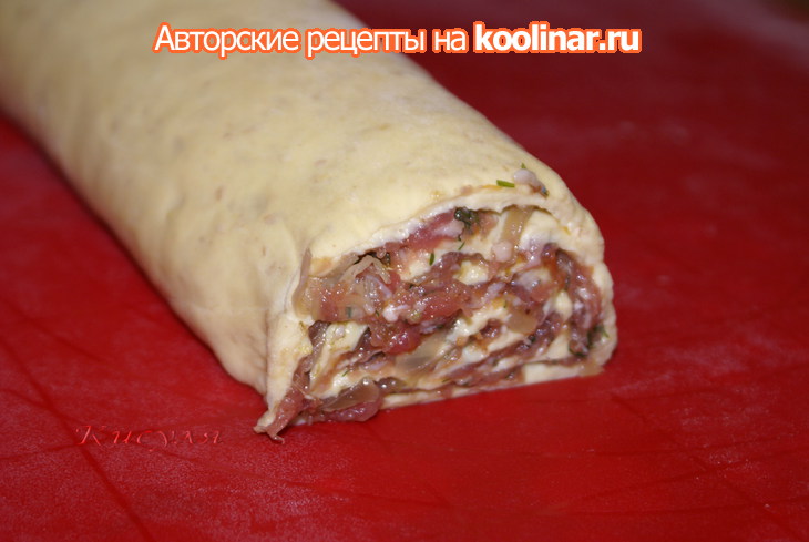 Паровые рулеты с мясом: шаг 6