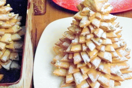 Печенье в виде «ёлочки новогодней» очень вкусное песочное тесто.: шаг 5