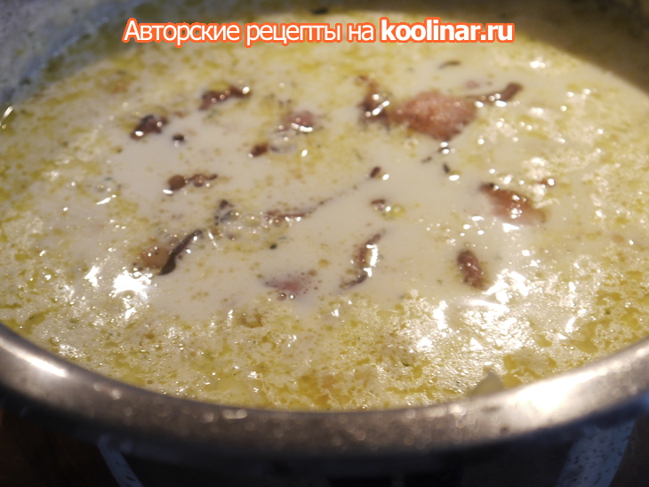 Молочный крем-суп из сельдерея с беконом: шаг 4