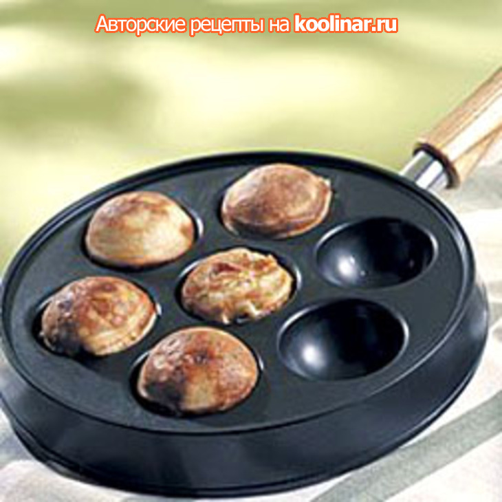 Aebleskiver  - датские пончики.: шаг 4