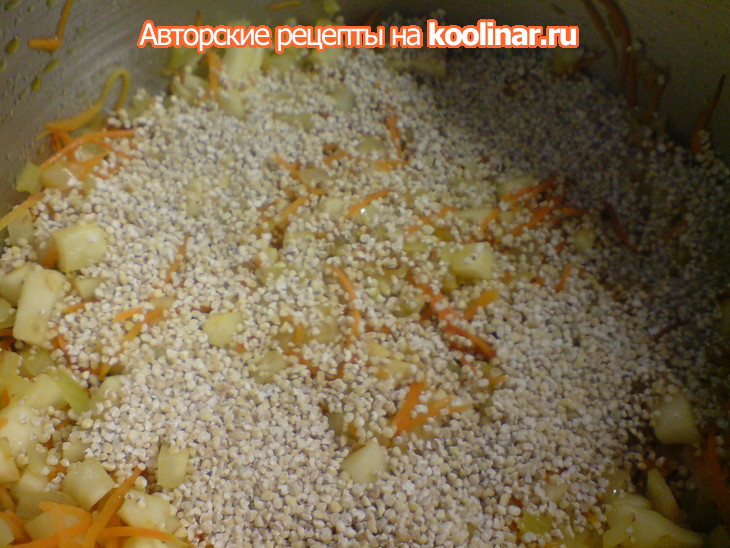 Суп с с копчёным мясом,овощами и перловкой (почти   minestrone d`orzo): шаг 3