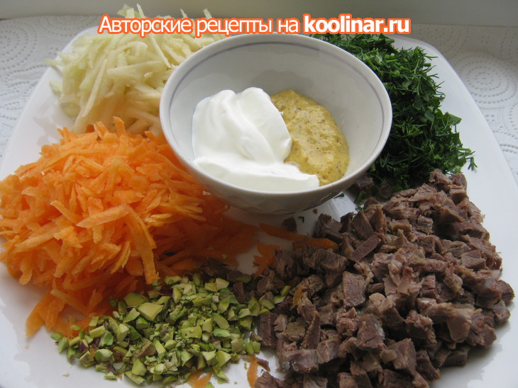 Корзиночки с мясным салатом.: шаг 3