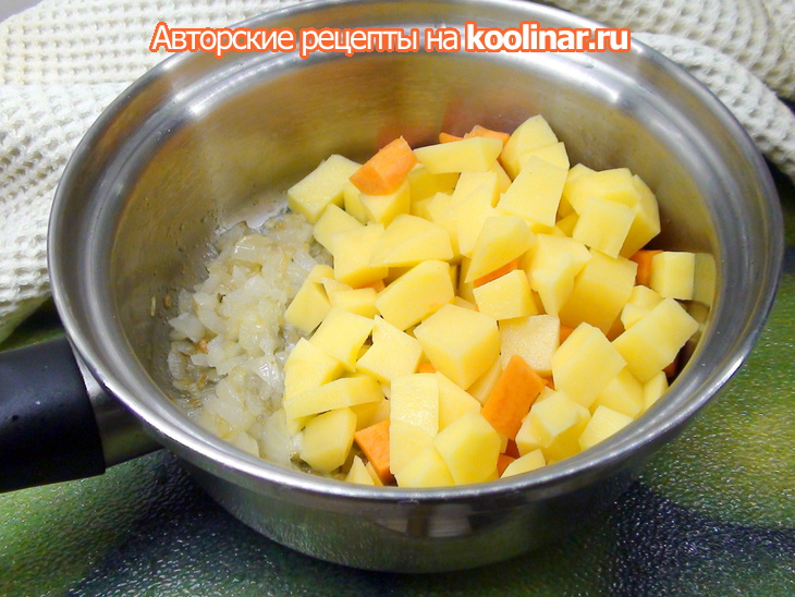 Картофельный суп-пюре с креветками: шаг 3