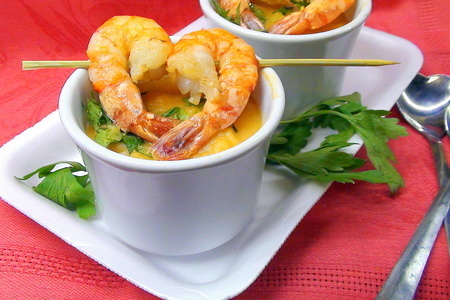 Картофельный суп-пюре с креветками: шаг 9