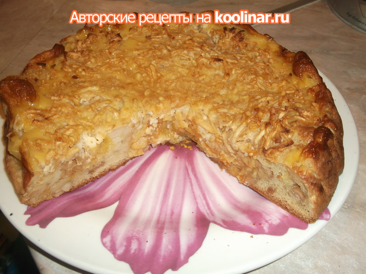 Яблочный пирог с персиками и арахисом: шаг 2