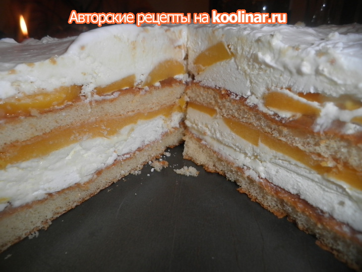 Postre chaja, аргентинский торт: шаг 5