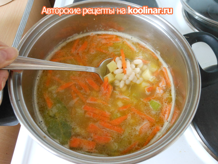 Сливочный суп из белой фасоли: шаг 6