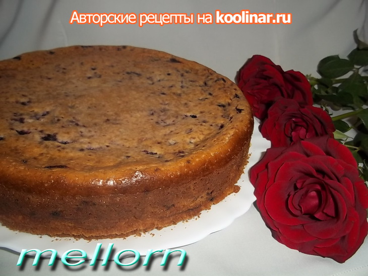 Кукурузный пирог с творогом и черникой: шаг 12