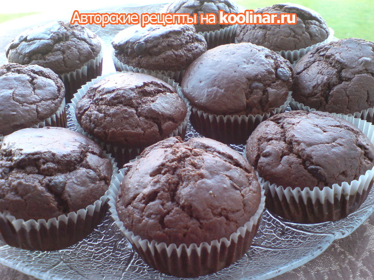 Шоколадные кексы или  muffins al cioccolato con alchechenge/почти как у луки монтерсино: шаг 6