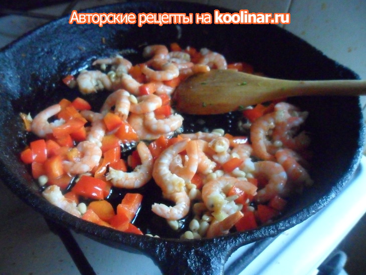 Креветки с рисом и кедровыми орешками: шаг 5