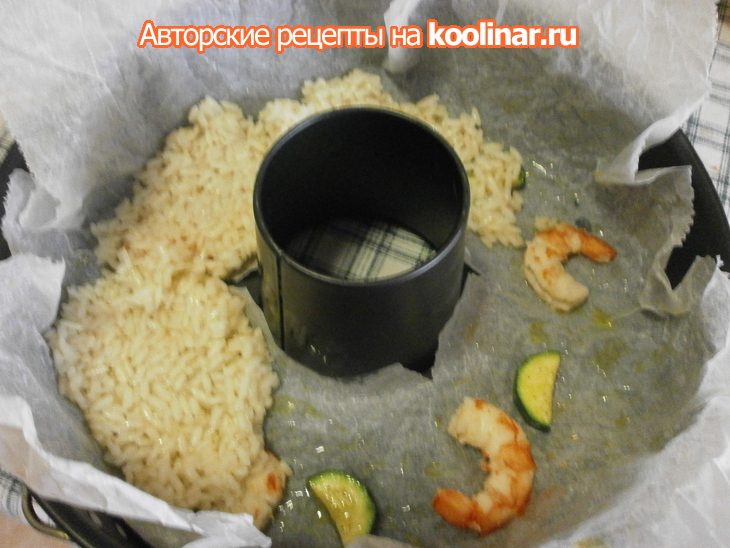 Купол из риса с морскими раками и королевскими креветками: шаг 3