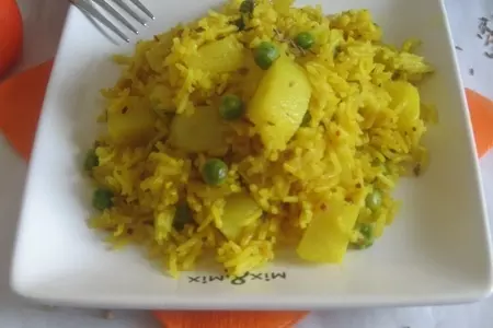 Aloo pulao (индийский плов  с картофелем): шаг 10