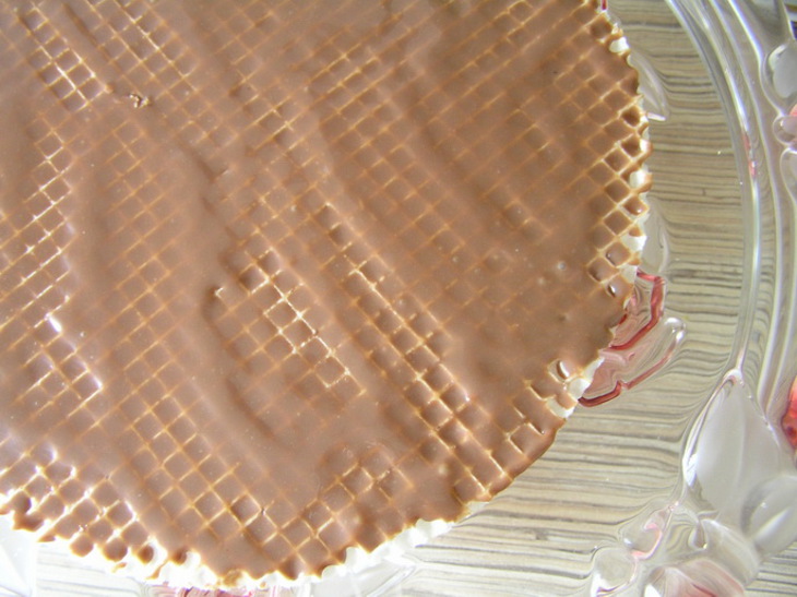 Шоколадно-лимонный вафельный торт с миндалем: шаг 5