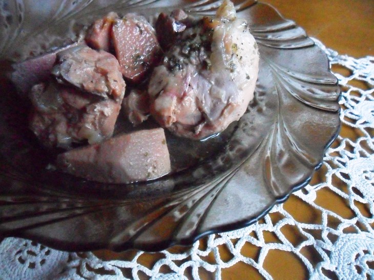 Соте из куриного филе и айвы в мультиварке: шаг 7