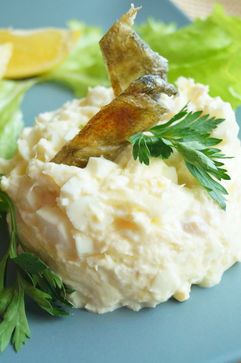 Треска горячего копчения и португальский салат из неё. salada de bacalhau: шаг 7