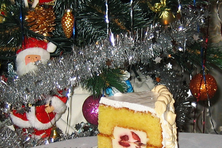 Торт рождество на сметанном бисквите: шаг 13