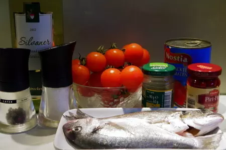 Рыба в сумасшедшей воде (pesce all’ acqua pazza ): шаг 1