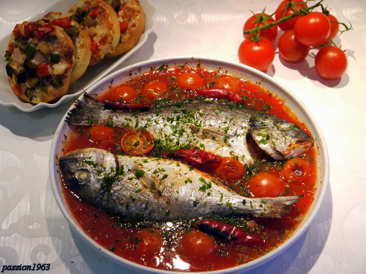 Рыба в сумасшедшей воде (pesce all’ acqua pazza ): шаг 3