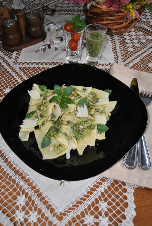 Fazzoletti di seta al pesto («шёлковые платочки» с соусом песто ): шаг 13