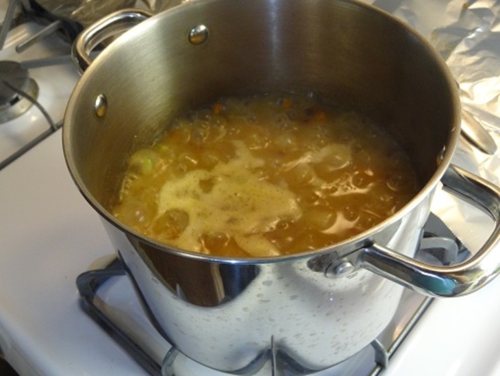 Крем суп с осьминогами и креветками: шаг 4