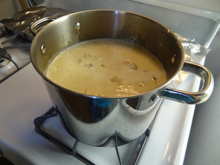 Крем суп с осьминогами и креветками: шаг 5