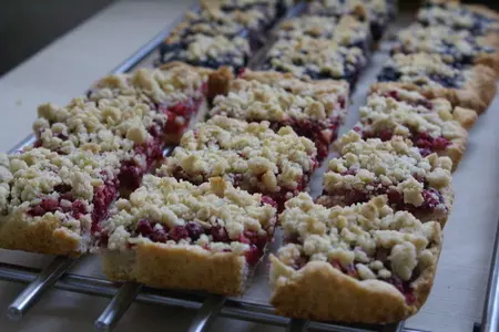 Crowberry and blueberry crumb bars (брусничное и черничное печенье с крошкой): шаг 18