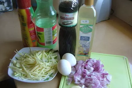 Кальмары pad thai: шаг 1