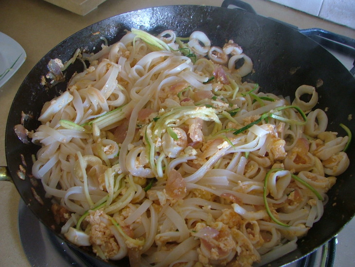 Кальмары pad thai: шаг 5