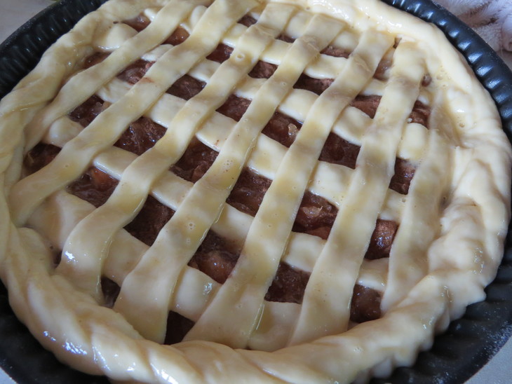 Пирог и пирожки с яблоками из апельсинового дрожжевого теста: шаг 11