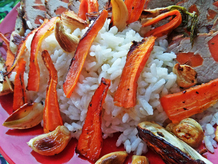 Cвинина,запечённая с морковью и фенхелем с рисом на гарнир: шаг 7