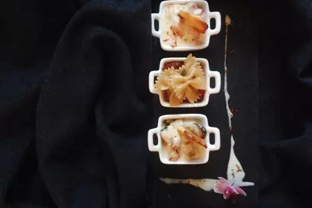 Farfalle c крабовым соусом la fleur de mer: шаг 6