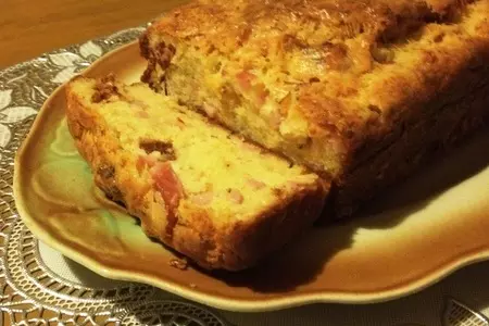 Pastel de jamón y queso al romero - пирог с ветчиной, сыром и розмарином: шаг 8