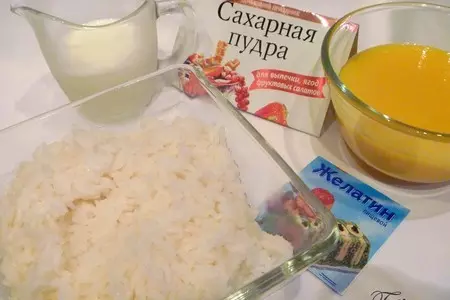 Десерт из сливочного риса с манговым желе: шаг 3