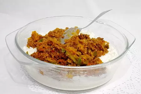 Рисовая запеканка с фаршем и овощами: шаг 3