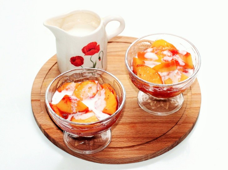 Персиковые дольки с йогуртом: шаг 6