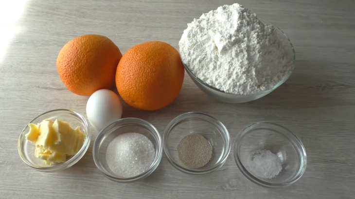 Апельсиновое тесто и начинка из творога: шаг 1