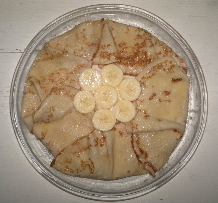 Блинный пирог с творогом и бананом: шаг 14