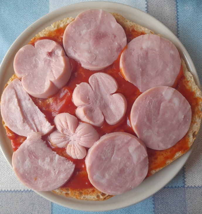 Из лаваша "пицца" с ветчиной и помидорами черри "махеевъ"#махеевъ: шаг 6